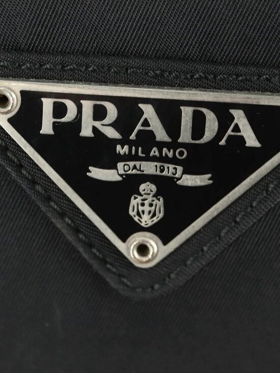 PRADA Backpack Nylon Black Silver Auth bs31873 main image 9